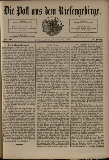 Die Post aus dem Riesengebirge, 1891, nr 58