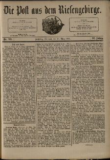 Die Post aus dem Riesengebirge, 1891, nr 59