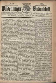 Waldenburger Wochenblatt, Jg. 29, 1883, nr 70