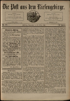Die Post aus dem Riesengebirge, 1891, nr 68
