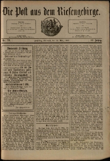 Die Post aus dem Riesengebirge, 1891, nr 71