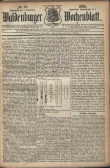 Waldenburger Wochenblatt, Jg. 29, 1883, nr 72