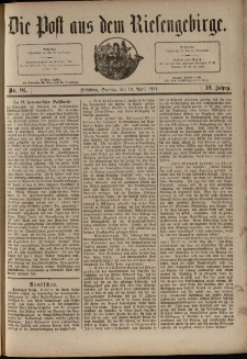 Die Post aus dem Riesengebirge, 1891, nr 91