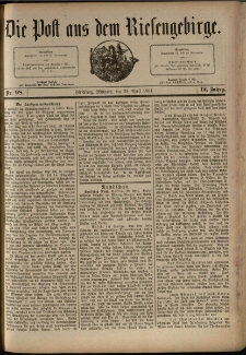 Die Post aus dem Riesengebirge, 1891, nr 98
