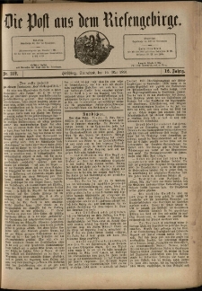 Die Post aus dem Riesengebirge, 1891, nr 112