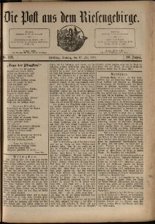 Die Post aus dem Riesengebirge, 1891, nr 113