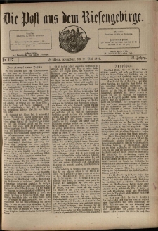 Die Post aus dem Riesengebirge, 1891, nr 117