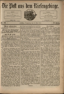 Die Post aus dem Riesengebirge, 1891, nr 121