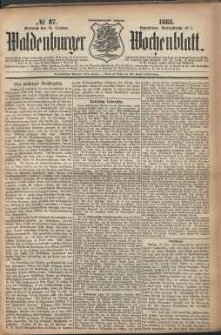 Waldenburger Wochenblatt, Jg. 29, 1883, nr 87