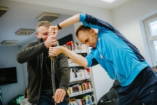 Warsztaty z Jeleniog&oacute;rskim Klubem Aikido Seizan Dojo (fot. 6) [Dokument ikonograficzny]