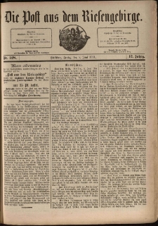 Die Post aus dem Riesengebirge, 1891, nr 128