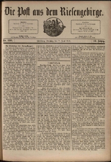 Die Post aus dem Riesengebirge, 1891, nr 130