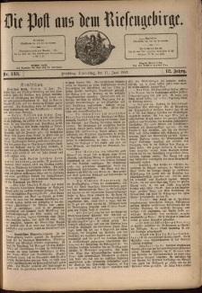 Die Post aus dem Riesengebirge, 1891, nr 133
