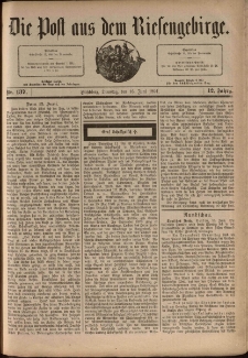 Die Post aus dem Riesengebirge, 1891, nr 137
