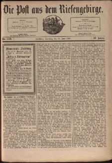 Die Post aus dem Riesengebirge, 1891, nr 143
