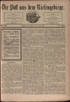 Die Post aus dem Riesengebirge, 1891, nr 145