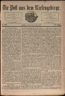 Die Post aus dem Riesengebirge, 1891, nr 146