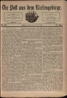 Die Post aus dem Riesengebirge, 1891, nr 148