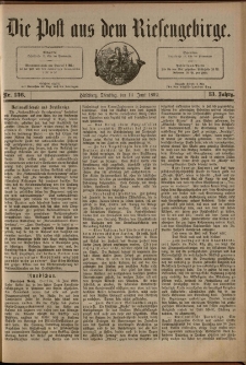 Die Post aus dem Riesengebirge, 1892, nr 136
