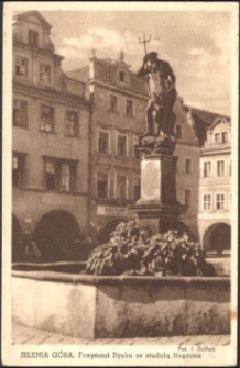 Jelenia Góra. Fragment Rynku z studnią Neptuna [Dokument ikonograficzny]