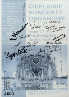 Cieplickie Koncerty Organowe - plakat [Dokument życia społecznego]