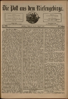 Die Post aus dem Riesengebirge, 1892, nr 185