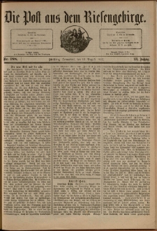 Die Post aus dem Riesengebirge, 1892, nr 188