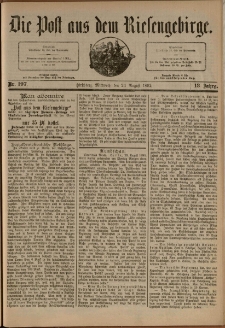 Die Post aus dem Riesengebirge, 1892, nr 197