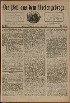 Die Post aus dem Riesengebirge, 1892, nr 198