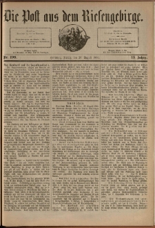 Die Post aus dem Riesengebirge, 1892, nr 199