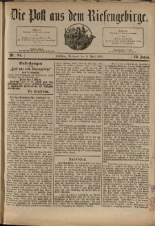 Die Post aus dem Riesengebirge, 1891, nr 81