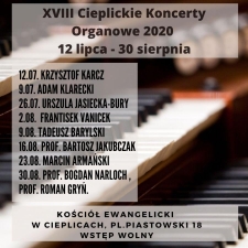 XVIII Cieplickie Koncerty Organowe - plakat [Dokument życia społecznego]
