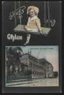 Gruss aus Ohlau – Grottkauerstrasse mit Kaiserl. Postamt [Dokument ikonograficzny]