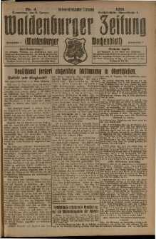 Waldenburger Zeitung, Jg. 67, 1921, nr 4