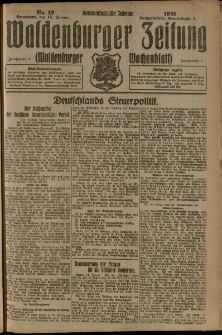 Waldenburger Zeitung, Jg. 67, 1921, nr 12