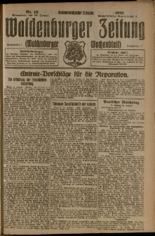 Waldenburger Zeitung, Jg. 67, 1921, nr 18