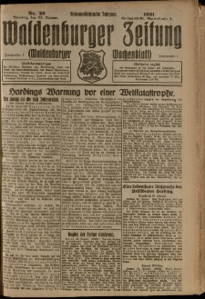Waldenburger Zeitung, Jg. 67, 1921, nr 20