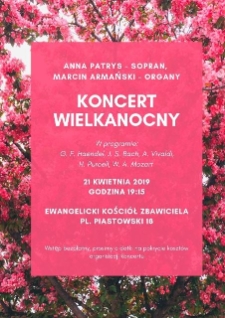 Koncert Wielkanocny - plakat [Dokument życia społecznego]