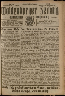 Waldenburger Zeitung, Jg. 67, 1921, nr 40