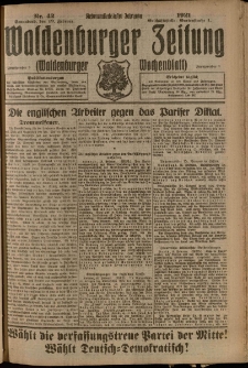 Waldenburger Zeitung, Jg. 67, 1921, nr 42