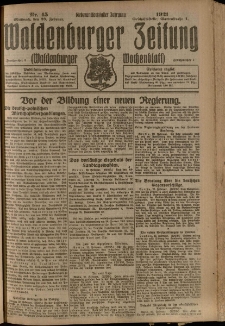 Waldenburger Zeitung, Jg. 67, 1921, nr 45