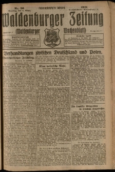 Waldenburger Zeitung, Jg. 67, 1921, nr 50