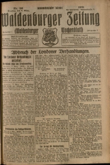 Waldenburger Zeitung, Jg. 67, 1921, nr 56