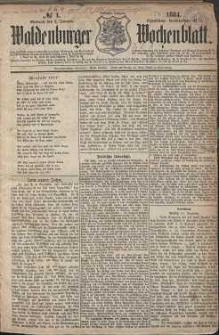 Waldenburger Wochenblatt, Jg. 30, 1884, nr 1