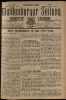 Waldenburger Zeitung, Jg. 67, 1921, nr 62