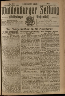 Waldenburger Zeitung, Jg. 67, 1921, nr 66