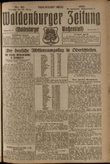 Waldenburger Zeitung, Jg. 67, 1921, nr 68