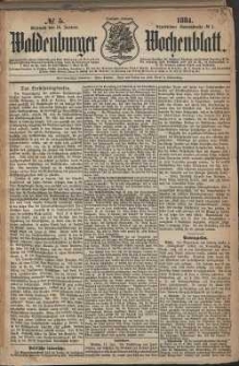 Waldenburger Wochenblatt, Jg. 30, 1884, nr 5