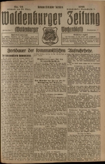 Waldenburger Zeitung, Jg. 67, 1921, nr 73