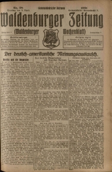 Waldenburger Zeitung, Jg. 67, 1921, nr 78